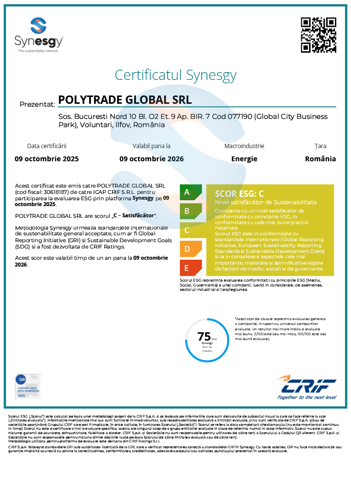 Certificat Synesgy